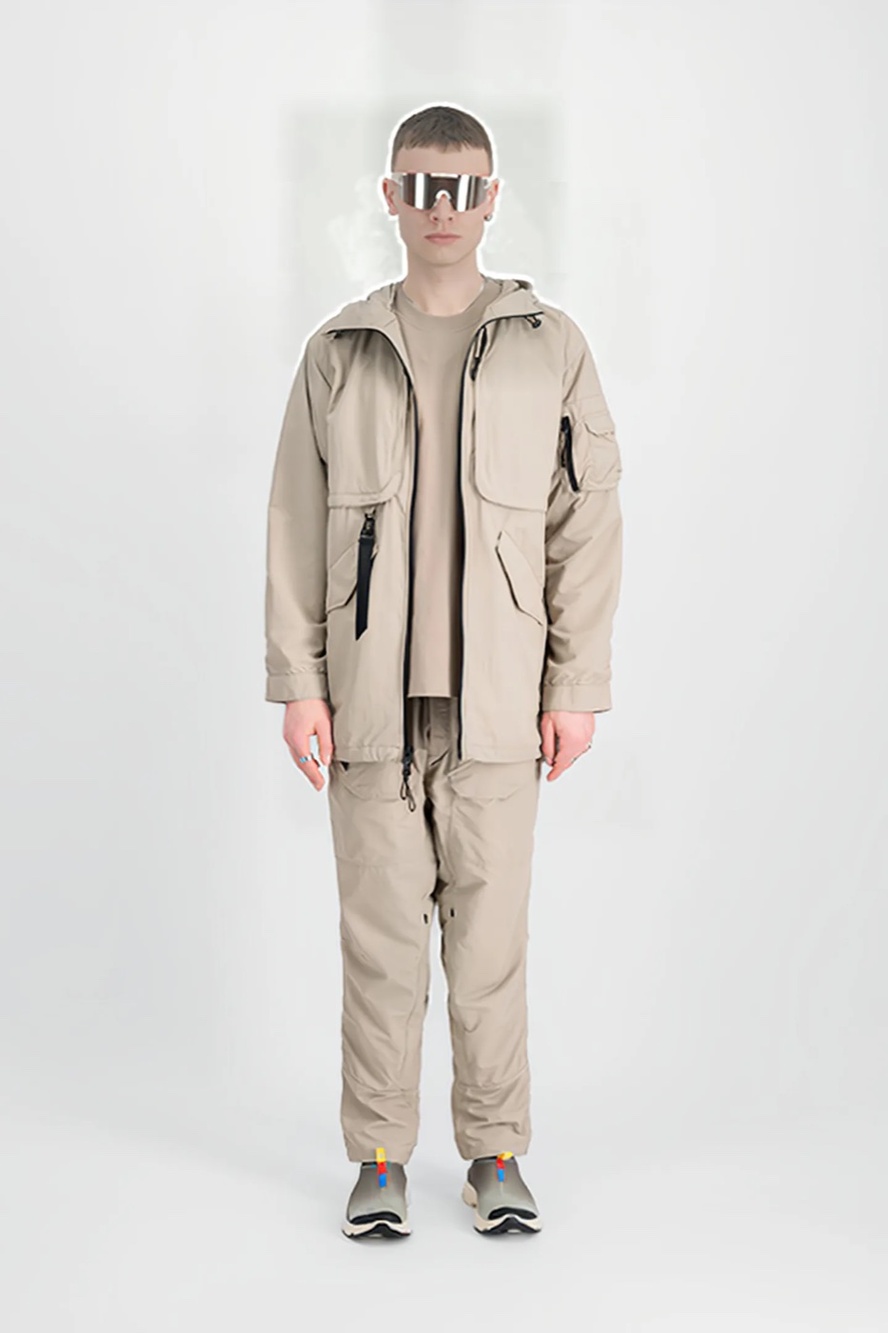 NWT Alpha Industries Utility Fishtail Jacket Vintage Sand Sz M